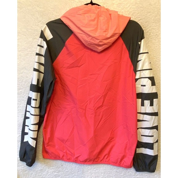 Victoria Secret PINK Windbreaker Jacket Hood Half Zip Pullover Anorak XS - Picture 3 of 8